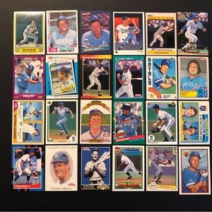 24 George Brett baseball cards 1981 & up Topps Fleer Donruss